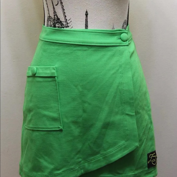 Z Spoke By Zac Posen Green Wrap Around Women Mini Skirt XS 25 Inches - Picture 8 of 8